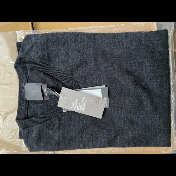 NWT H&M Merino Wool V-Neck Sweater - Picture 7 of 7